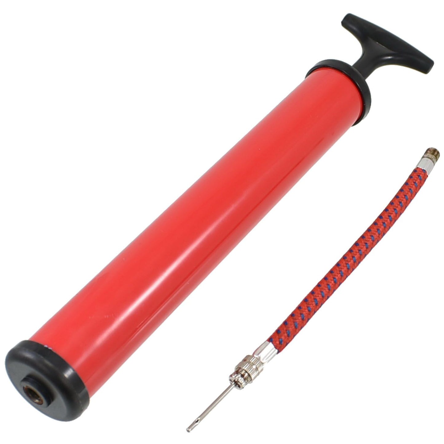 Kandy Toys 12" INFLATING HAND AIR PUMP WITH NEEDLE AND FLEXI ADAPTER FOR BIKE FOOTBALL BALL 1 Supplied