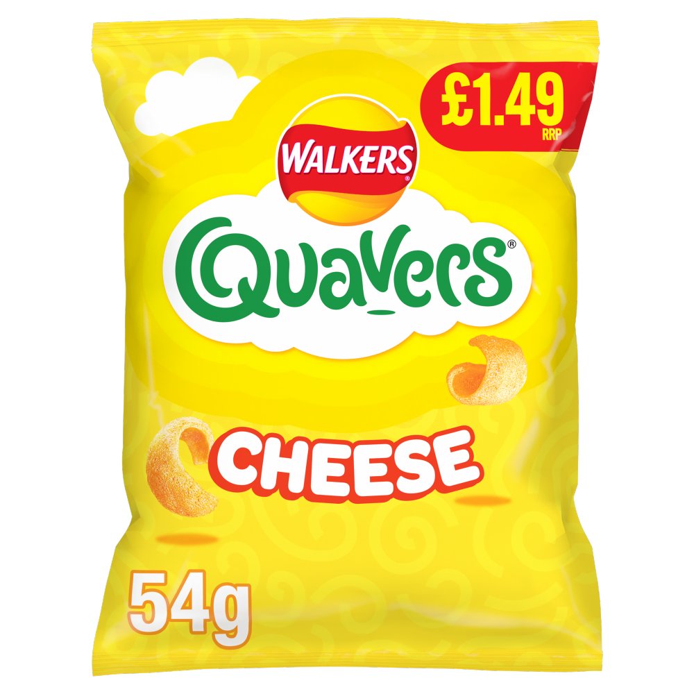 Walkers Quavers Cheese Snacks Crisps PMP 54g £1.49