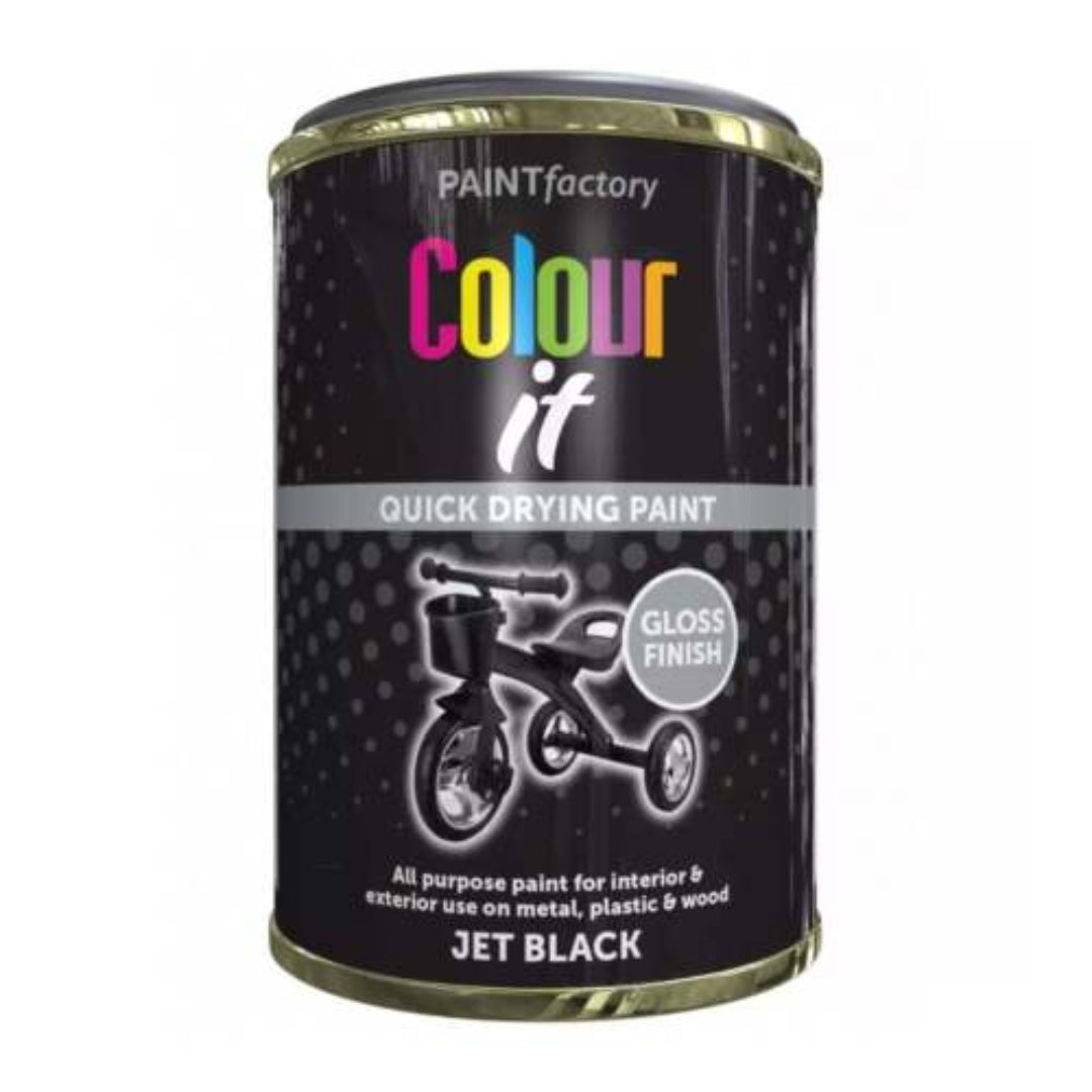 PAINT FACTORY COLOUR IT JET BLACK GLOSS FINISH 300ml