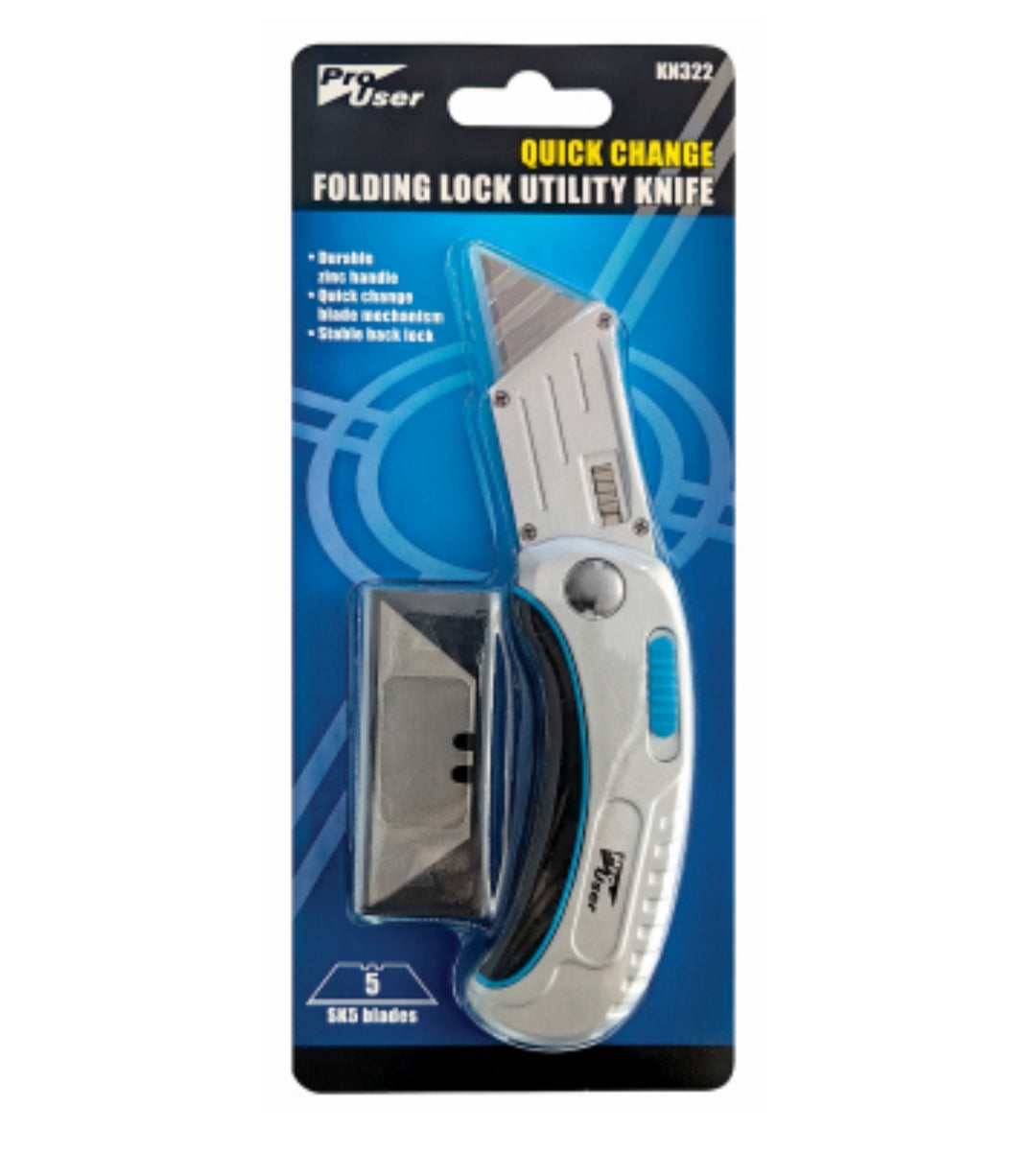 ProUser QUICK CHANGE FOLDING LOCK UTILITY KNIFE