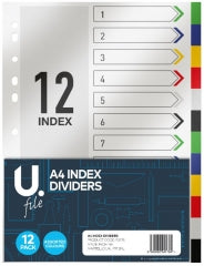 U.® Intercalaires A4 (Paquet de 12)