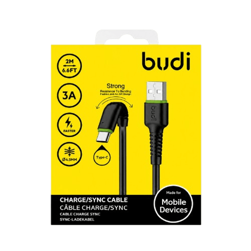 Budi USB-A to USB-C Fast Charge Cable 2m 3A
