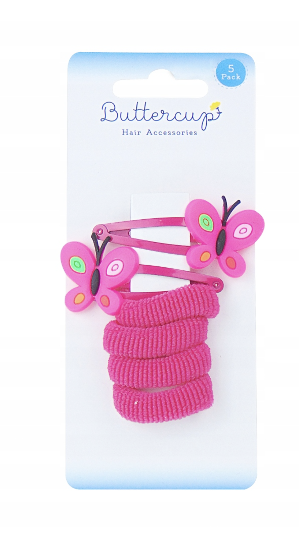 Girls Butterfly Hair Accessory 5pk 2 Colours
