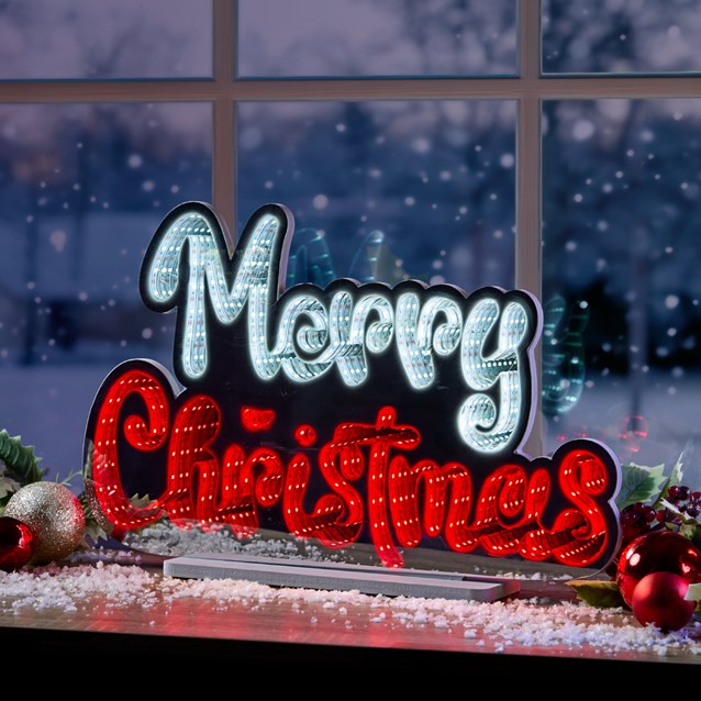 The Christmas Workshop Merry Christmas Infinity Light Sign