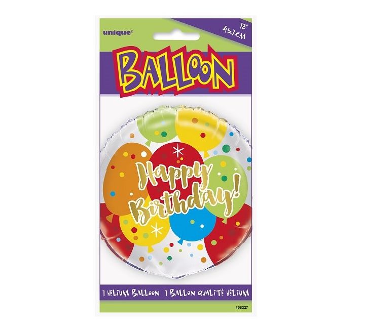Glitzy Gold Birthday 45cm (18") Foil Balloon