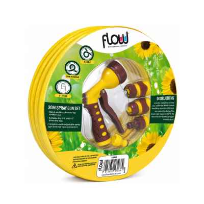 GARDEN PRO 30M HOSE AND SPRAY GUN SET