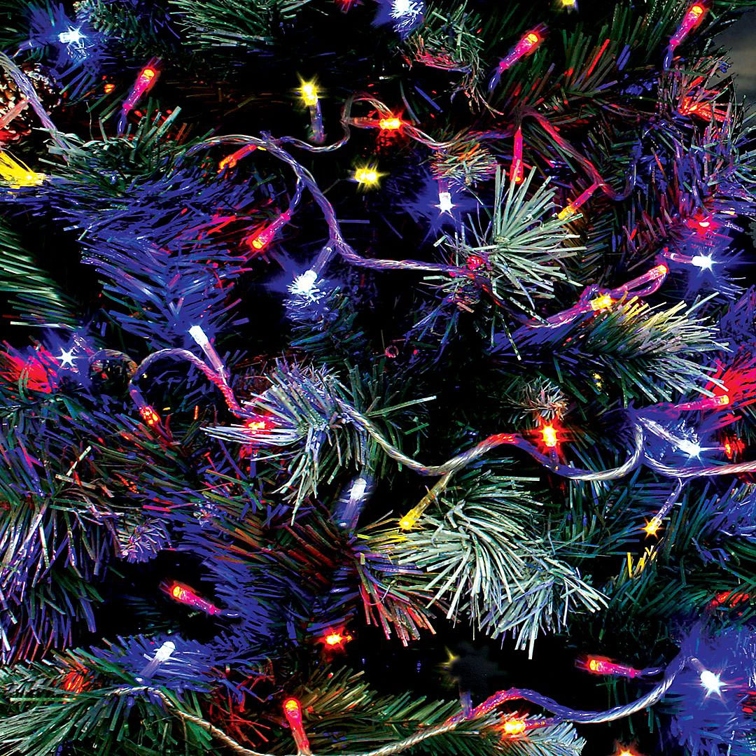 The Christmas Workshop 70340 Guirlande lumineuse multicolore à piles, 100 LED