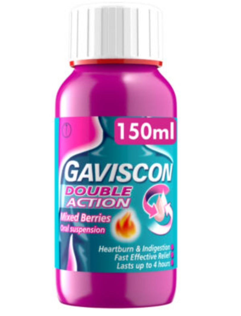 GAVISCON DOUBLE ACTION SUSPENSION BUVABLE SAVEUR BAIES MÉLANGÉES 150 ml
