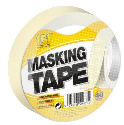 Ruban de masquage 151 40 m x 24 mm x 0,13 mm
