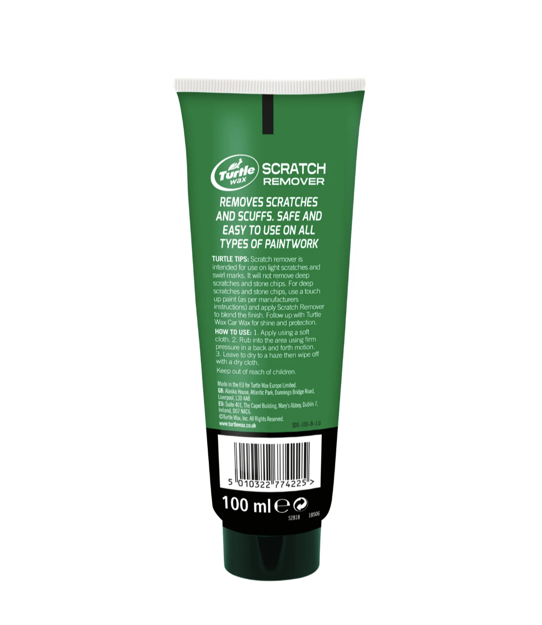 Turtle Wax Scratch Remover Easily Restorers Any Car Paintwork Finish 100ml