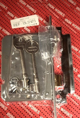 I3LSN75 - Serrure à mortaiser 3 pênes 75 mm Nickel