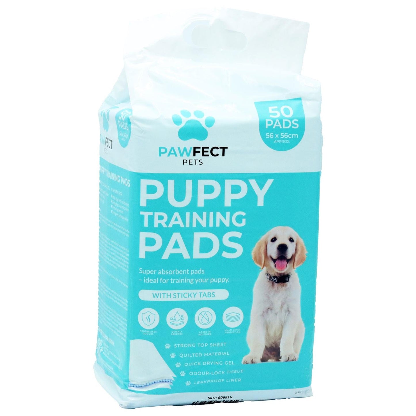 Tapis pour chiots Pawfect Pet, paquet de 50, 56 x 56 cm