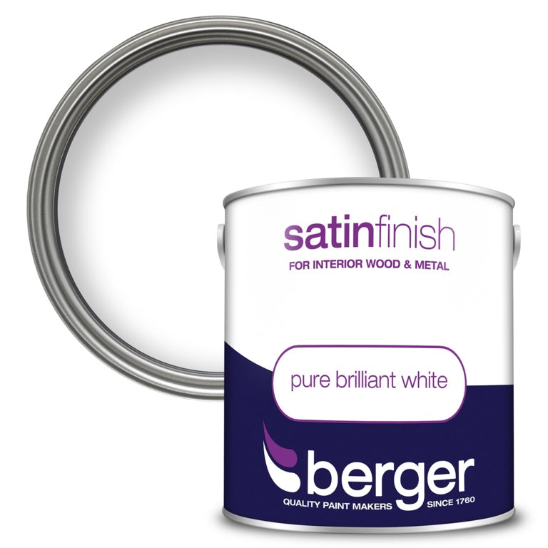 BERGER SATIN FINISH BLANC PUR BRILLANT 2,5L