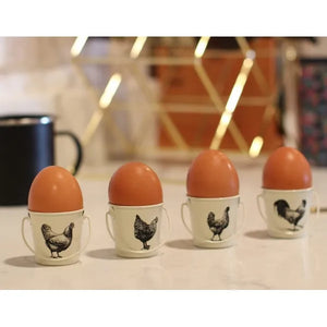 Dunlevy EGGCUPS COCKEREL CREAM - SET 4