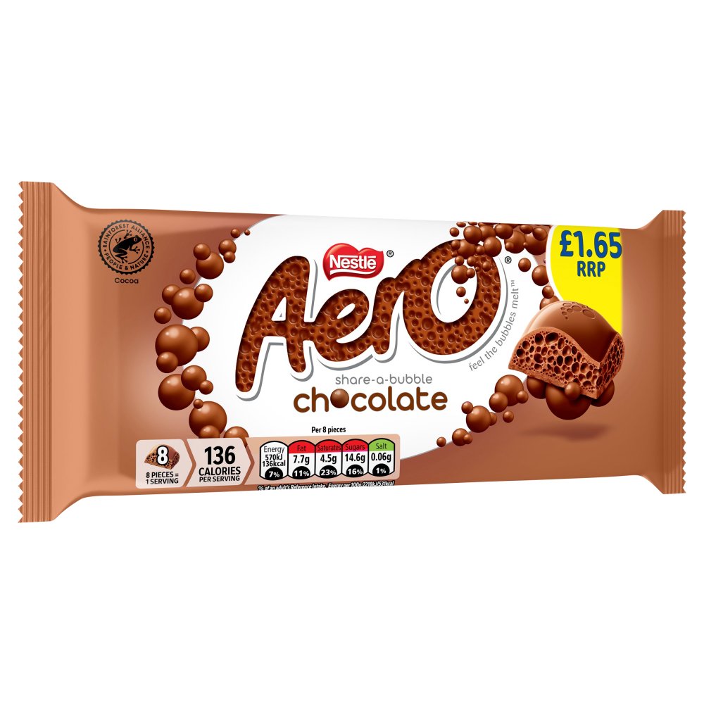 Aero Milk Chocolate Sharing Bar 90g PMP £1.65
