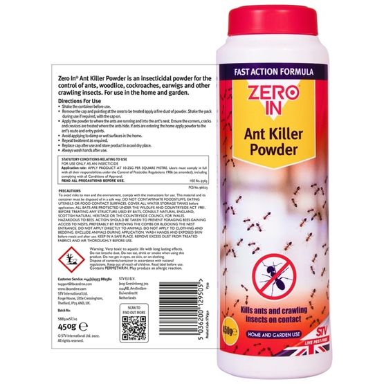 Zero In Ant & Insect Killer Powder 450g STV950