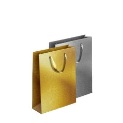 Embossed Metallic Giftbag Gold & Silver Large