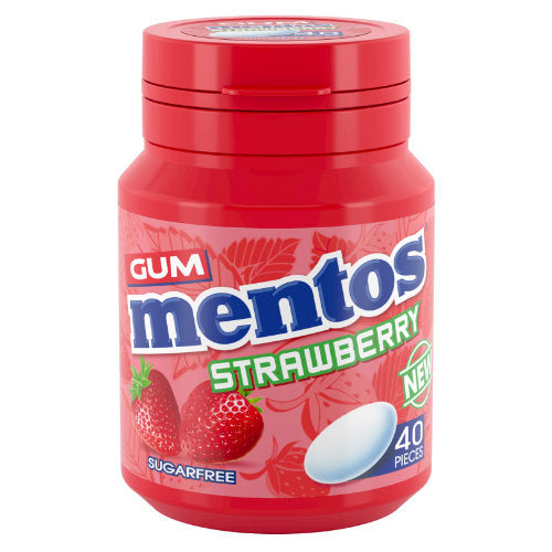 Mentos Gum Strawberry Sugar Free 40 Pieces