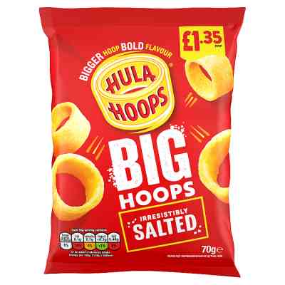 Hula Hoops Big Hoops Salted Crisps 70g, £1.35 PMP