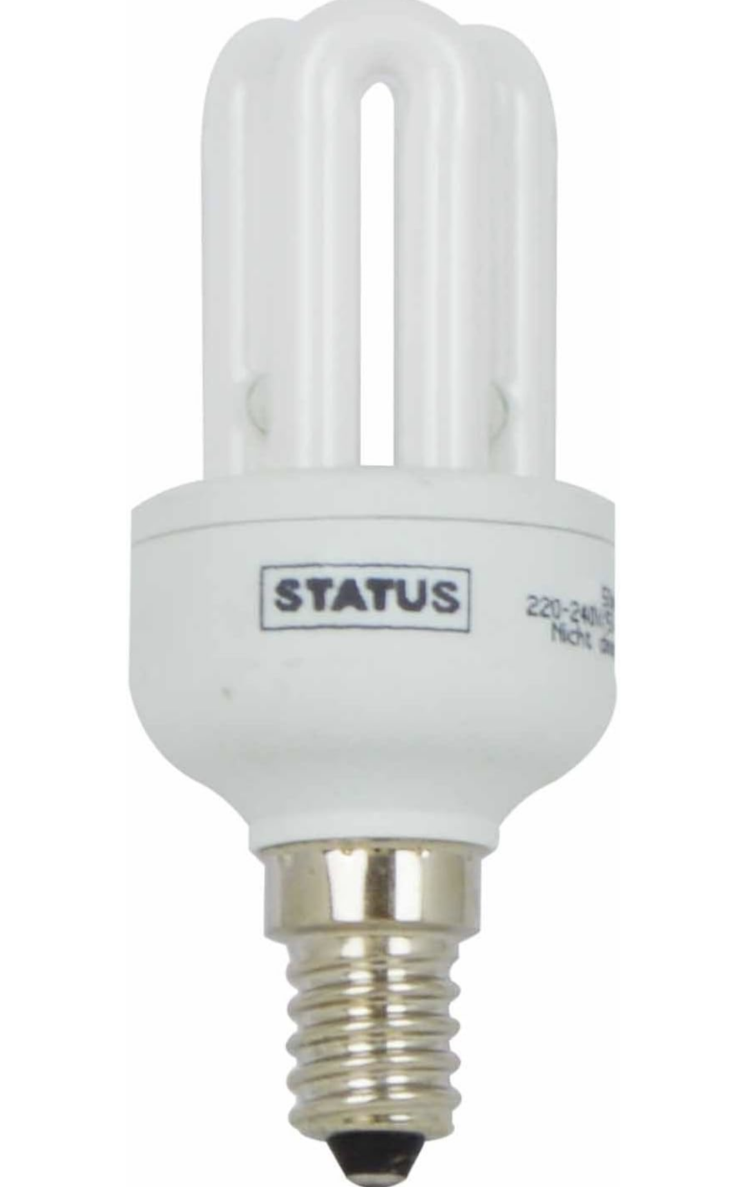 Ampoule fluocompacte T2 miniature à faible consommation, culot E14, 11 W - Blanc