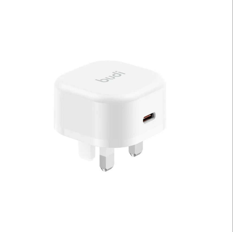 Budi 20W Type C Compact Home Fast Charge UK Plug PD
