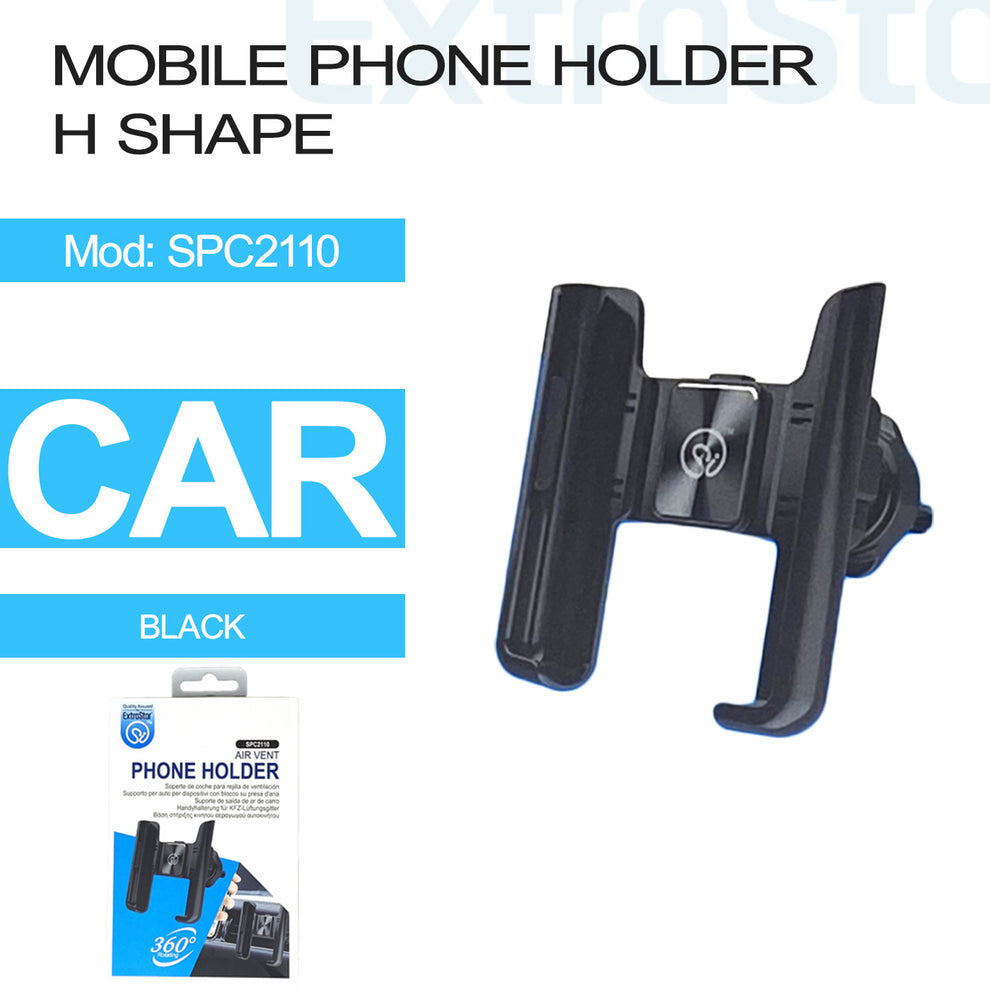 Extrastar Mobile Phone Holder, Black, H Shape (SPC2110)