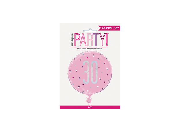 Unique Party 18 Inch Glitz Prismatic Foil Balloon - Pink 30
