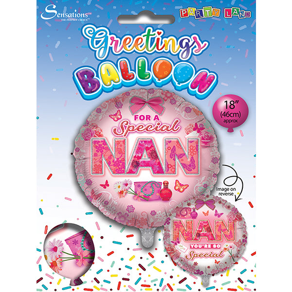 Ballons en aluminium double face de 45 cm « Pour une grand-mère spéciale »