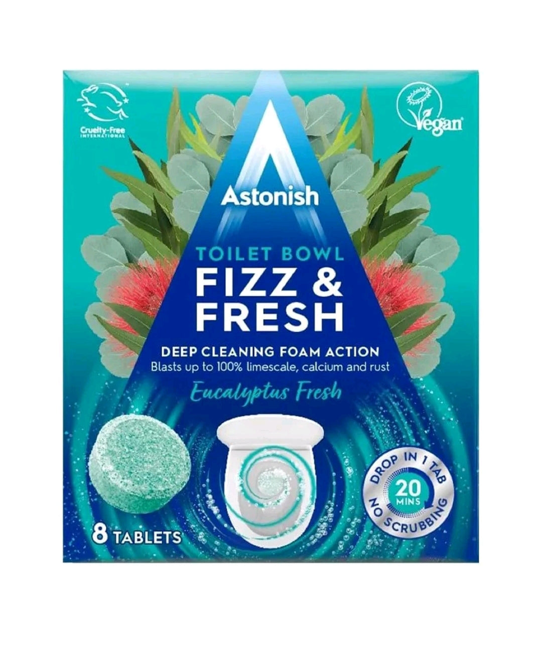 Astonish Toilet Bowl Fizz & Fresh 8 Tabs Eucalyptus