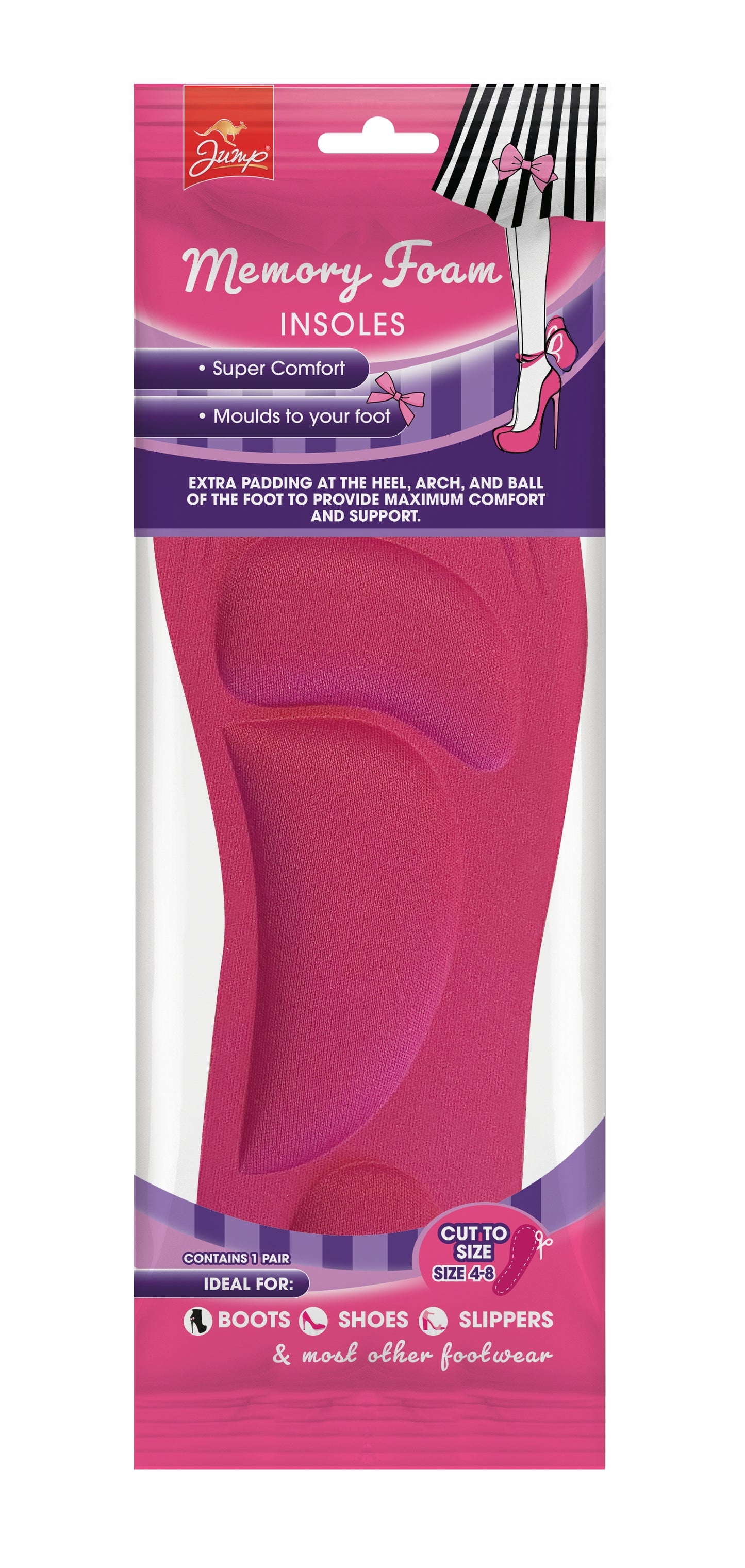 Semelles en mousse à mémoire de forme Jump Ladies 1 paire