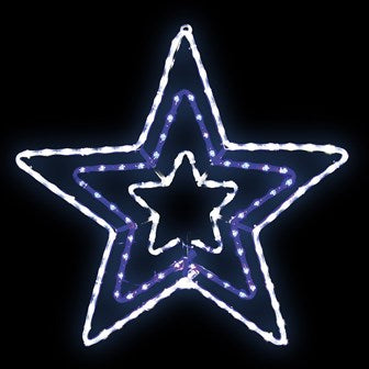 Christmas Workshop LED Lights 120 Blue & White 5M Star Flashing Rope Xmas Decoration