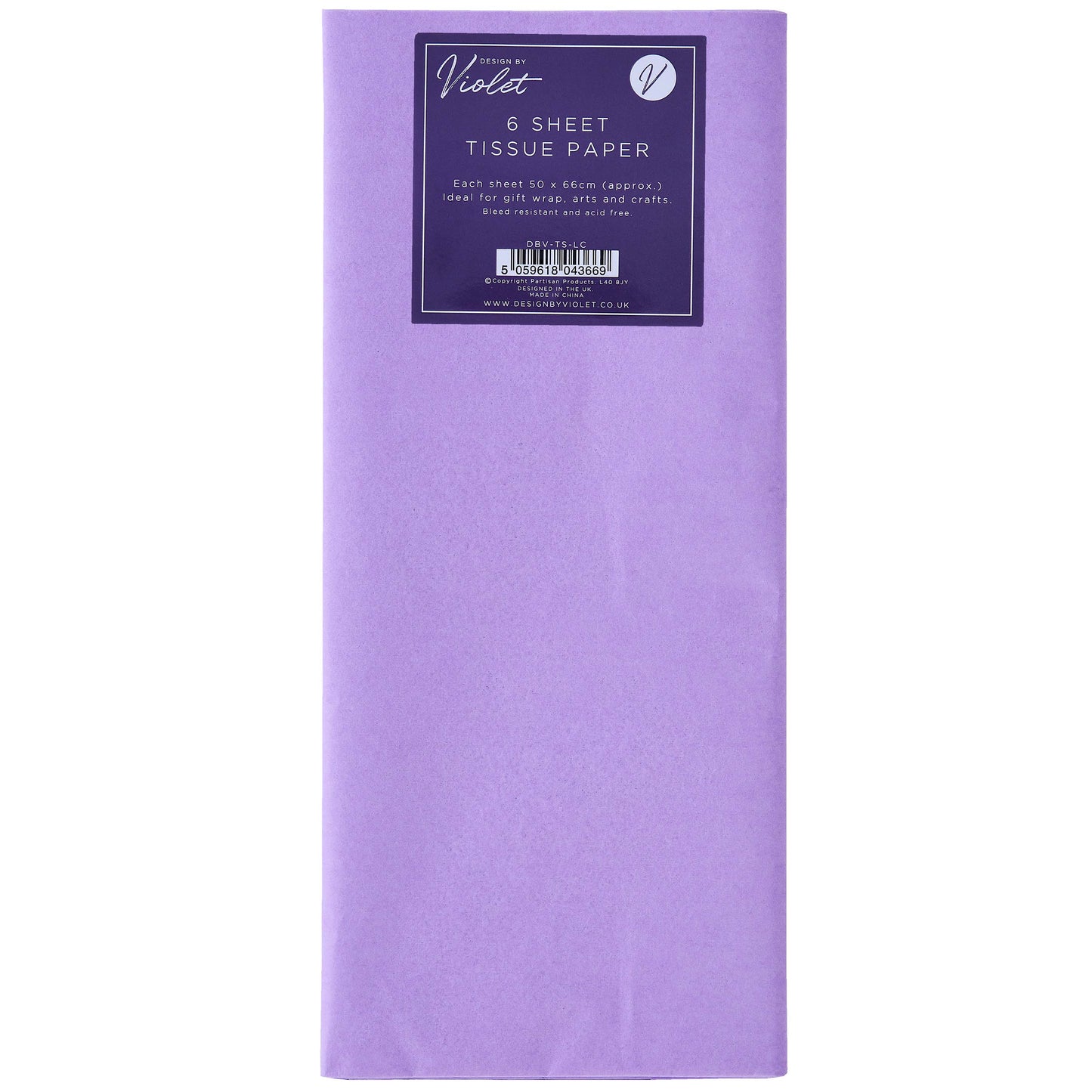 DESIGN BY VIOLET HANGPACK 66cm 6Pk TISSUE PAPER - LILAC