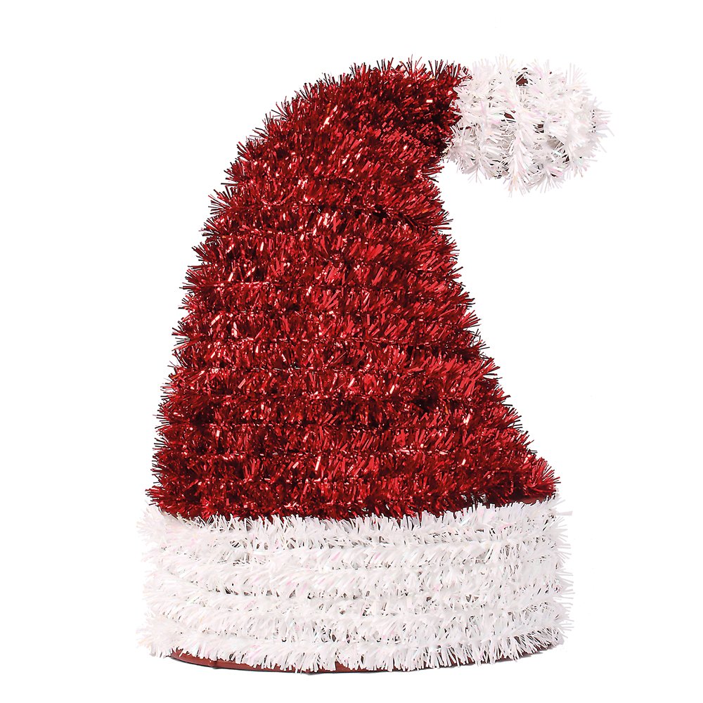 Christmas Tinsel Decs - Santa Hat
