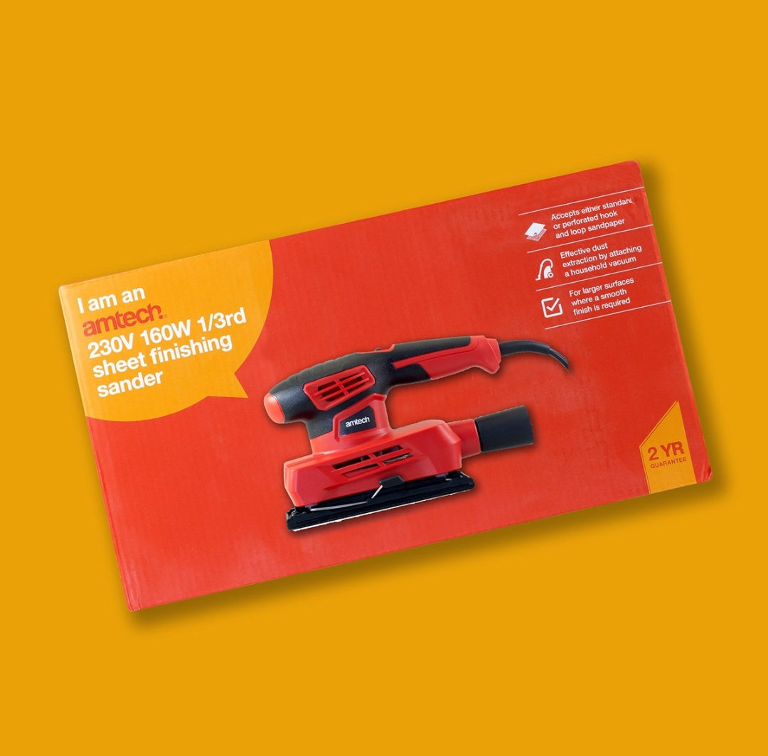 Amtech 230V 160W 1/3 Sheet finish sander