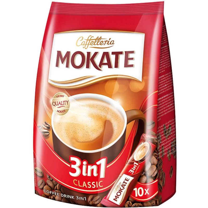 Mokate Classic 3 en 1 Café torréfié - Lot de 10