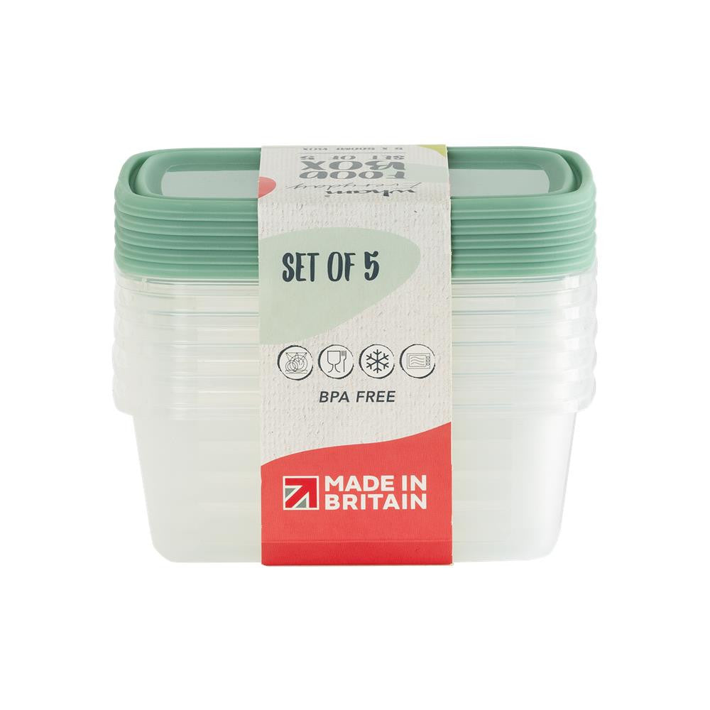Wham Everyday Set of 5 500ml Food Boxes