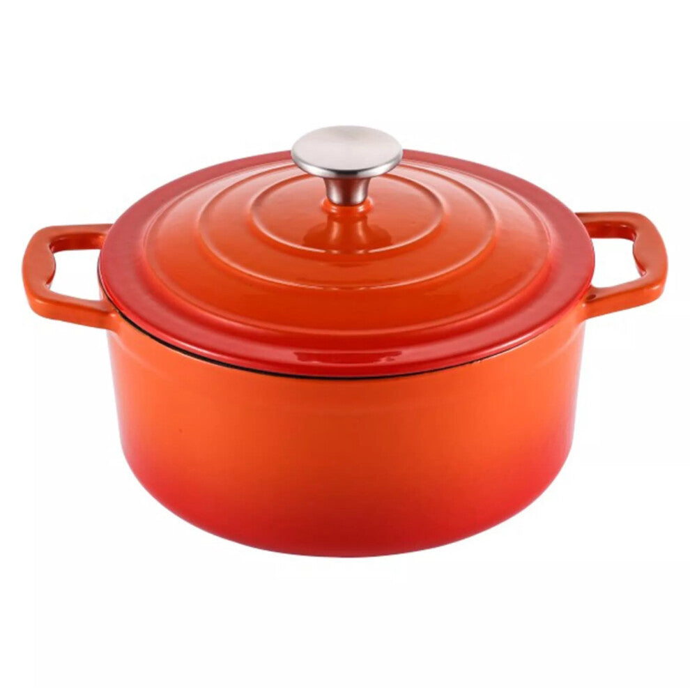 25cm ORANGE RD CAST IRON CASSERO