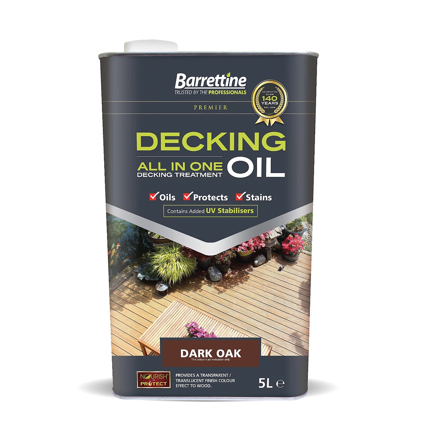 BARRETTINE HUILE TERRASSE CHÊNE FONCÉ 5L
