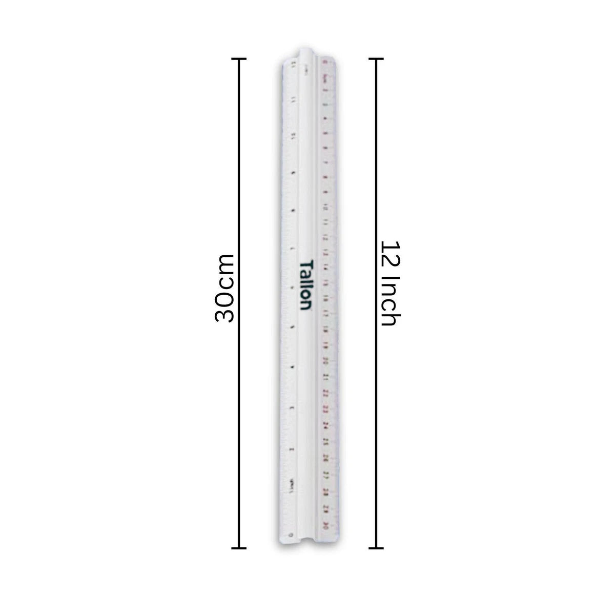 Tallon 30cm Easy Grip Ruler School Stationery 12 Inches