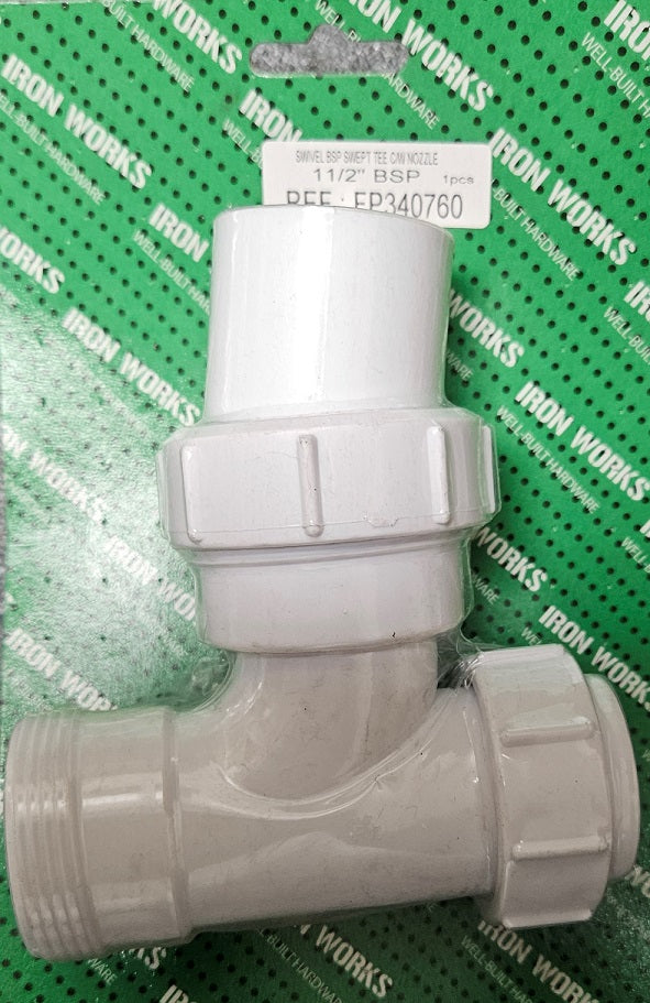 4641 FP340760 Coude balayé 1,1/2 BSP pivotant avec buse -
