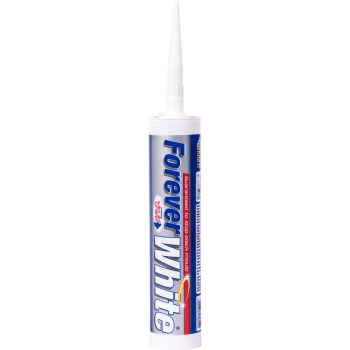 Mastic silicone Everbuild Forever White, 295 ml
