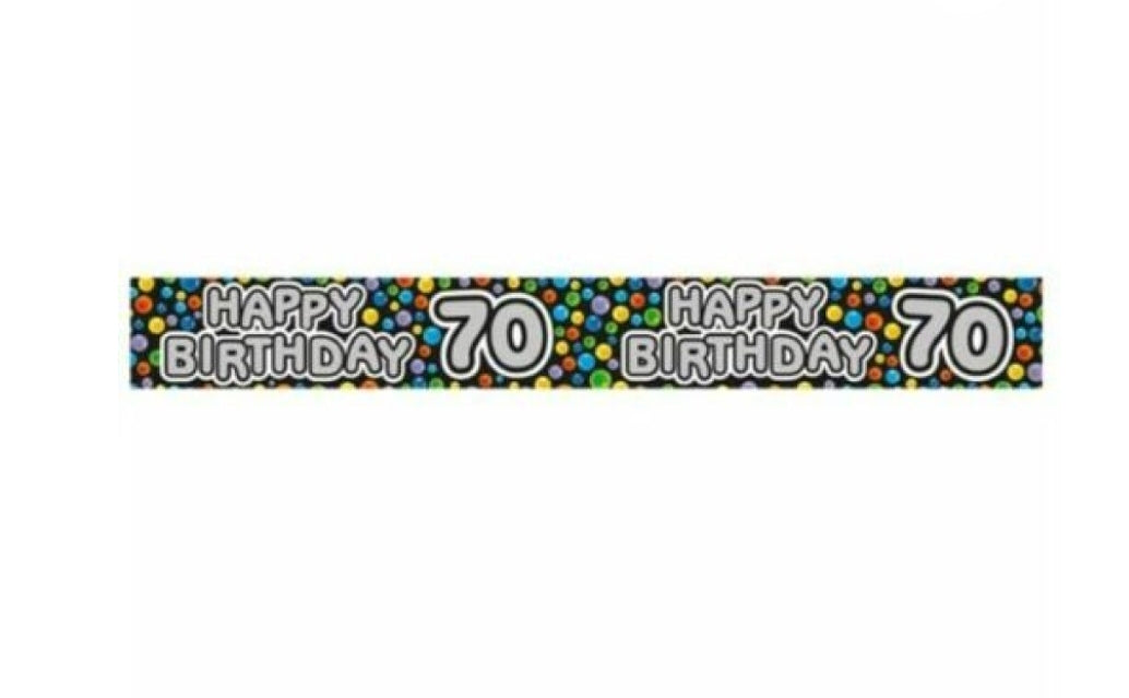 Happy 70th birthday banner 9 feet