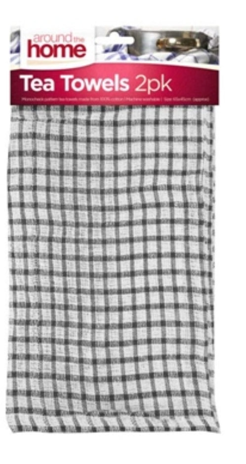 AROUND THE HOME TEATOWELS 2PK