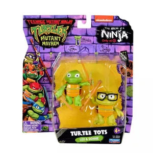 Tortues Ninja : figurines bébé tortue : Leonardo et Donatello