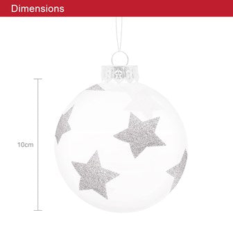 The Christmas Workshop 12PK Shatterproof Large Baubles Silver