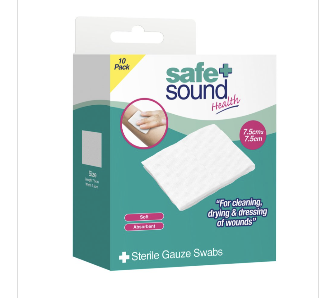STERILE GAUZE SWABS (7.5cm x 5cm)