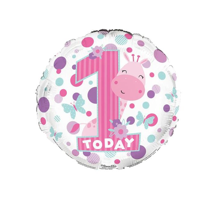 18IN 1ST B/DAY GIRL FOIL BALLOON