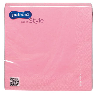 PALOMA PALOMA 3 PLY PINK(Coral )NAPKINS PK20
