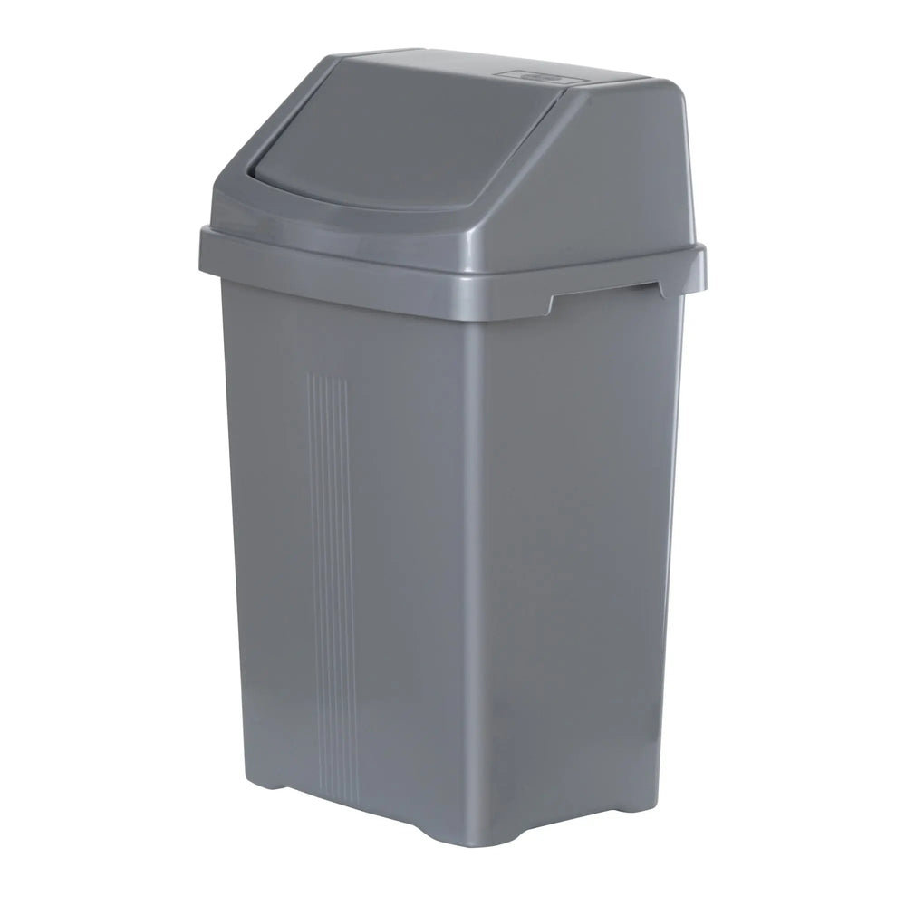 Wham Casa 15L Plastic Swing Bin Midnight