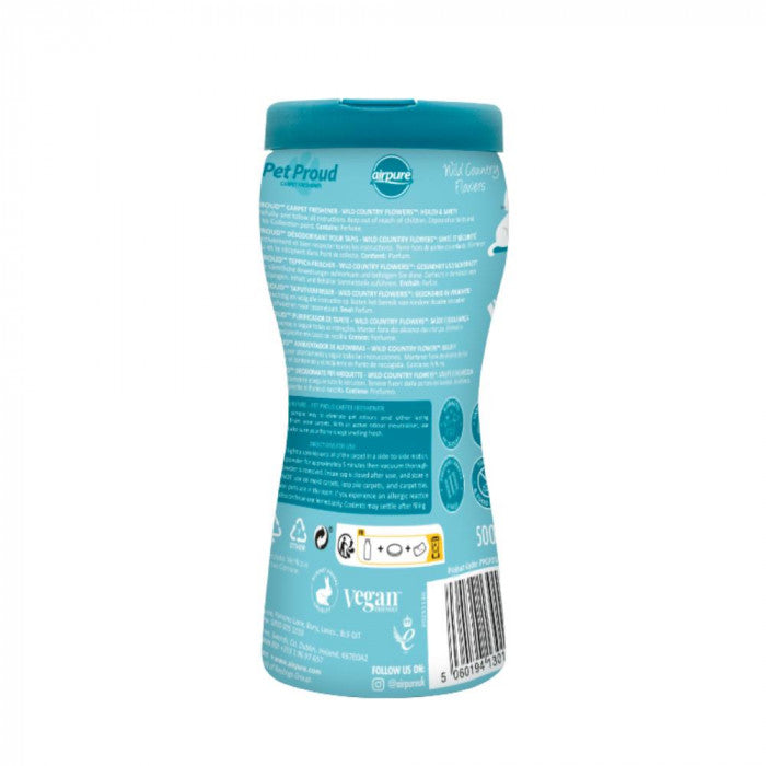 Désodorisant moquette Airpure pour animaux 500 g - Fleurs sauvages